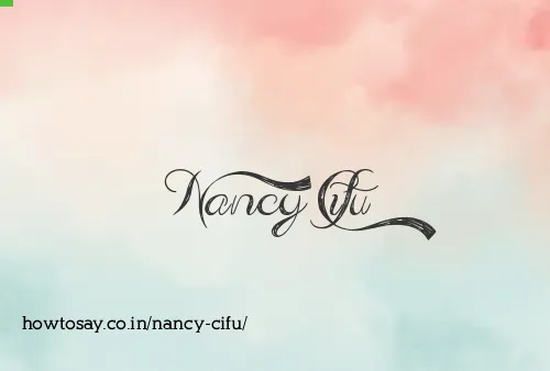 Nancy Cifu