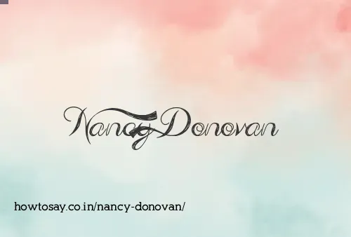 Nancy Donovan