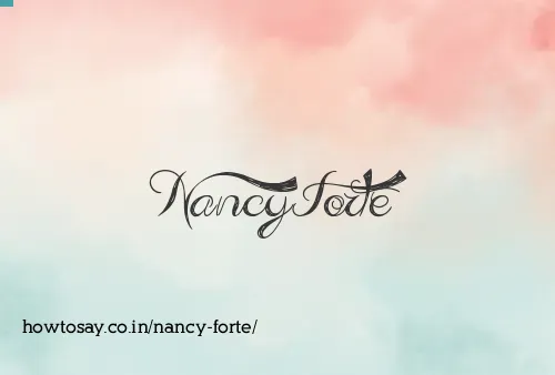 Nancy Forte