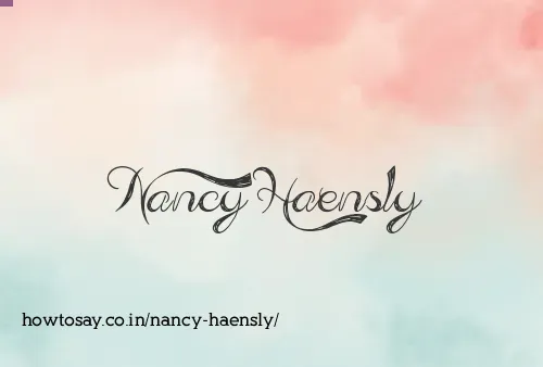 Nancy Haensly