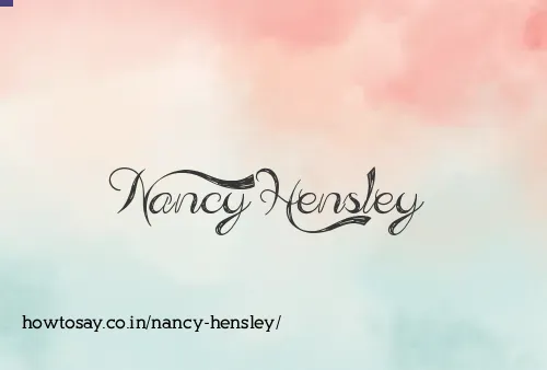 Nancy Hensley