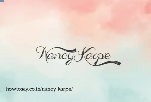 Nancy Karpe