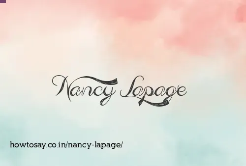 Nancy Lapage