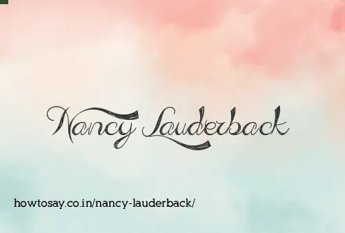 Nancy Lauderback