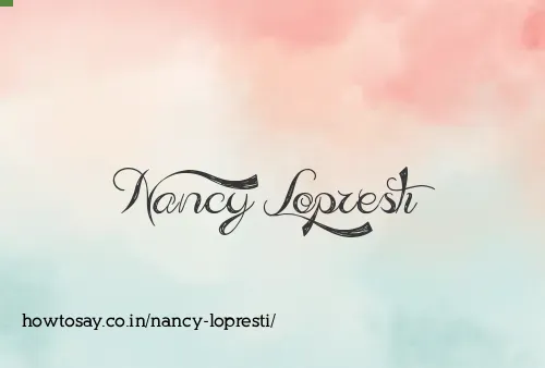 Nancy Lopresti