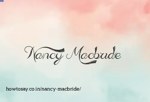 Nancy Macbride