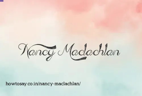 Nancy Maclachlan