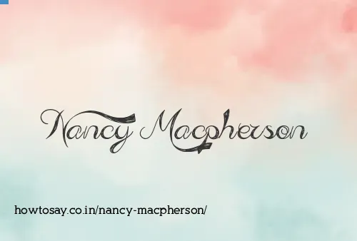 Nancy Macpherson
