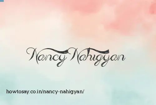 Nancy Nahigyan