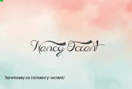 Nancy Ocrant