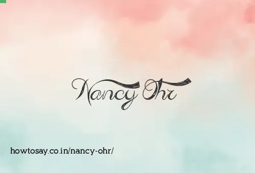 Nancy Ohr