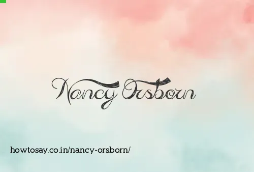Nancy Orsborn