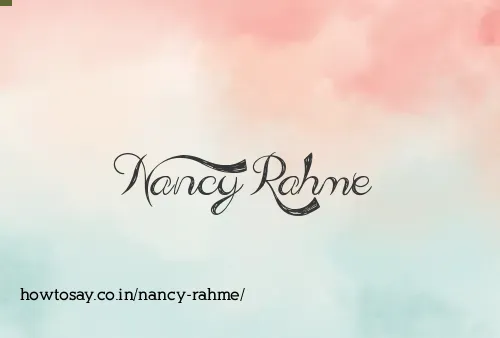Nancy Rahme