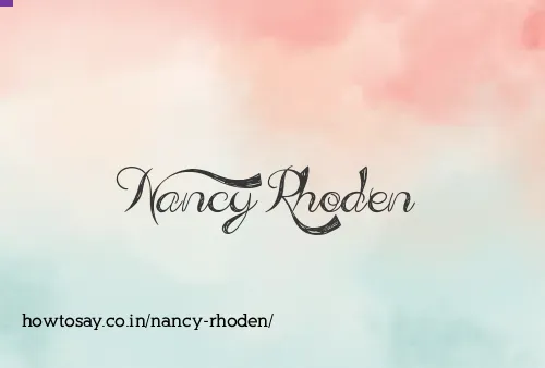 Nancy Rhoden