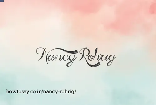 Nancy Rohrig