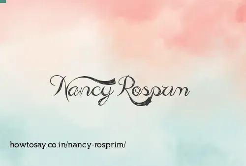 Nancy Rosprim