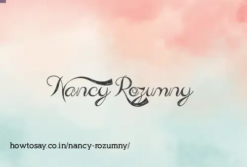 Nancy Rozumny