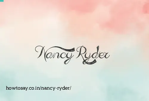 Nancy Ryder