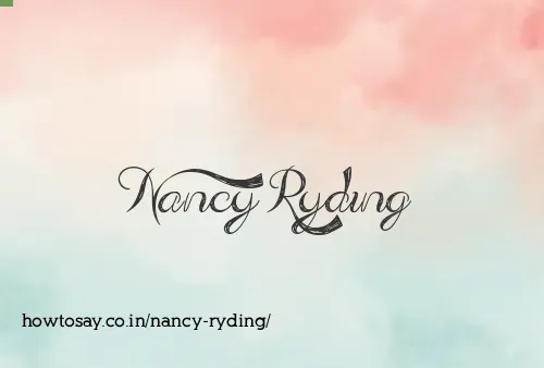 Nancy Ryding
