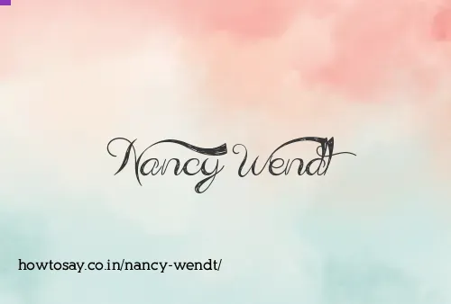 Nancy Wendt