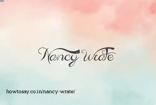Nancy Wrate