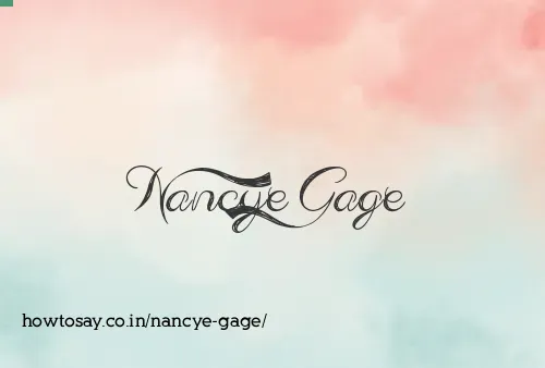 Nancye Gage