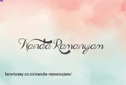 Nanda Ramanujam