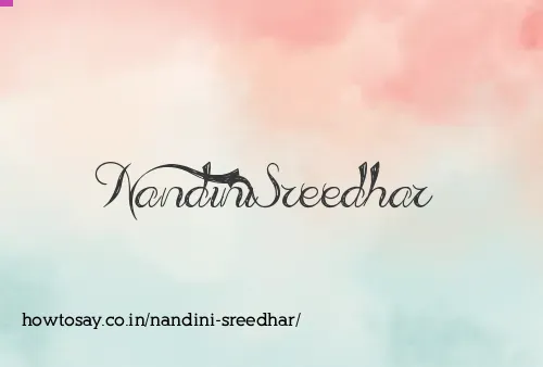 Nandini Sreedhar