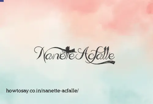 Nanette Acfalle