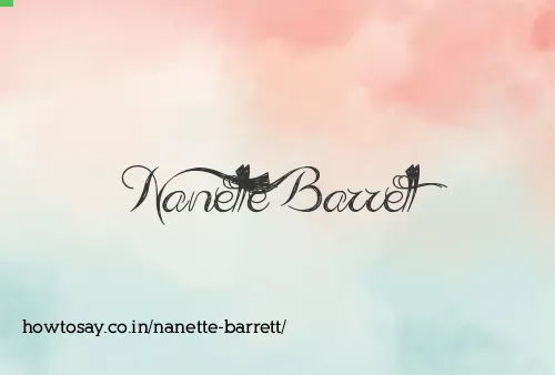 Nanette Barrett
