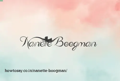 Nanette Boogman