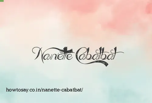 Nanette Cabatbat