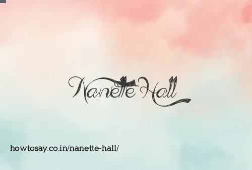 Nanette Hall