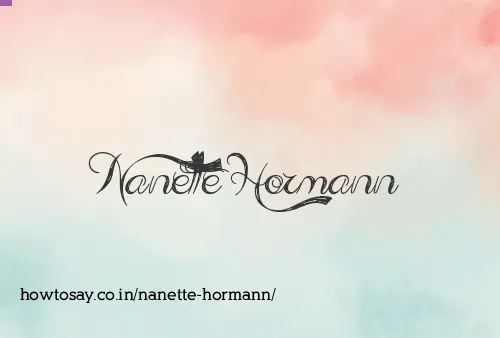 Nanette Hormann