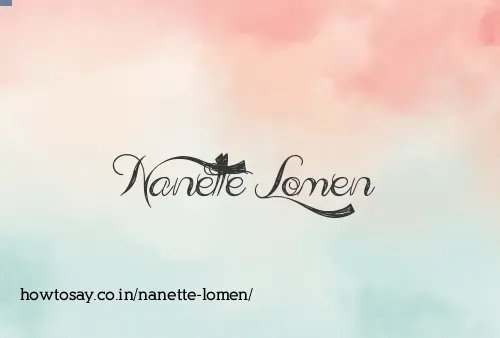 Nanette Lomen