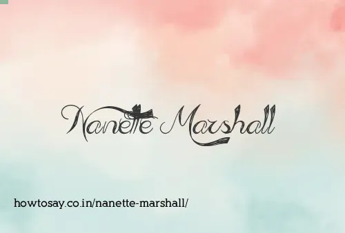 Nanette Marshall