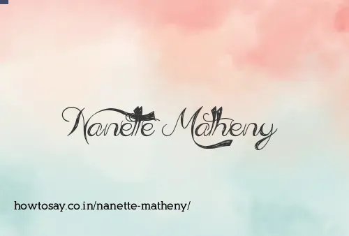 Nanette Matheny
