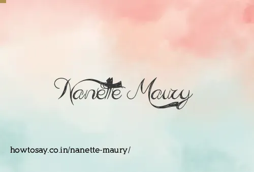 Nanette Maury