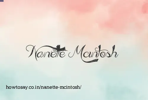 Nanette Mcintosh