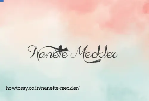 Nanette Meckler