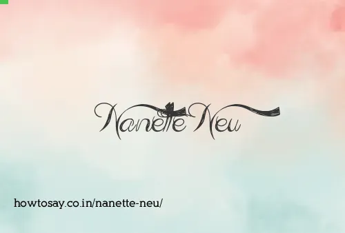 Nanette Neu