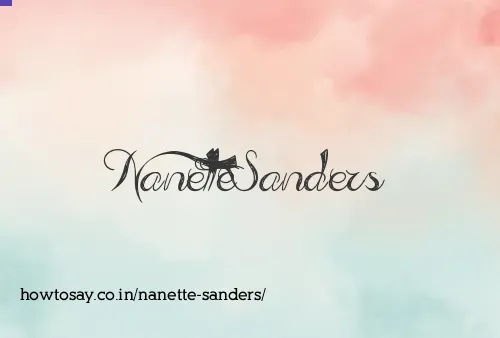 Nanette Sanders