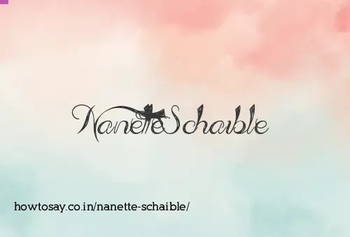 Nanette Schaible