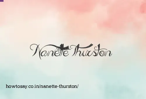 Nanette Thurston