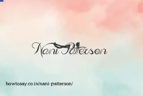 Nani Patterson