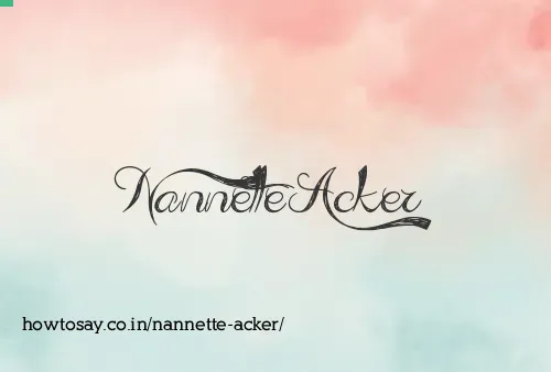 Nannette Acker