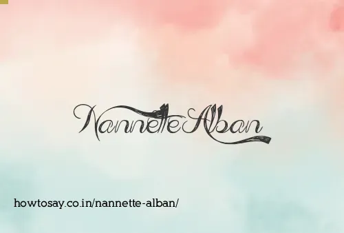 Nannette Alban