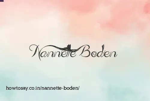 Nannette Boden