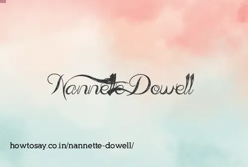 Nannette Dowell