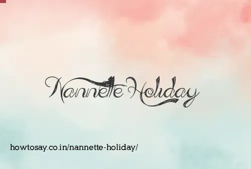 Nannette Holiday